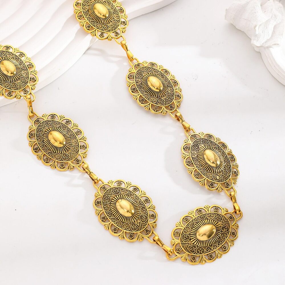 8551 Western Belts For Women Gold Chain Waist Belt Cowgirl Cowboy - Picture 5 of 7